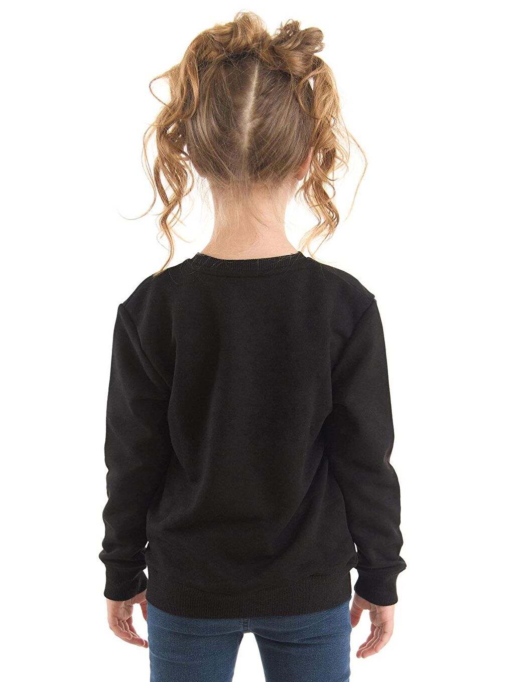 Denokids Siyah Uğurböceği Kız Çocuk Siyah Sweatshirt - 1