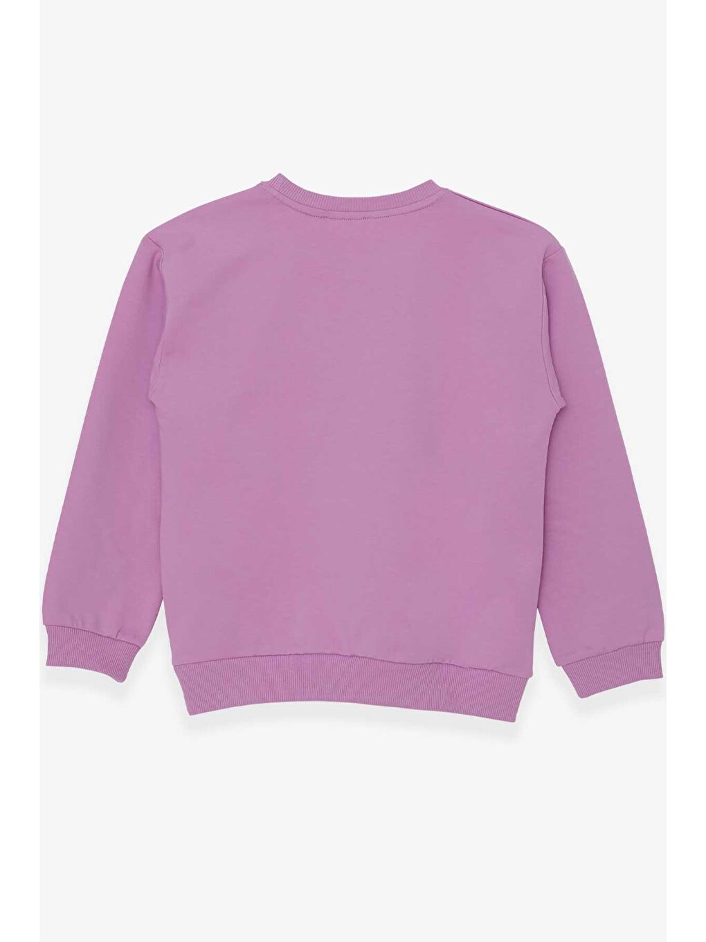 Breeze Koyu Lila Kız Çocuk Sweatshirt Pullu Baskılı Eflatun (9-14 Yaş) - 1