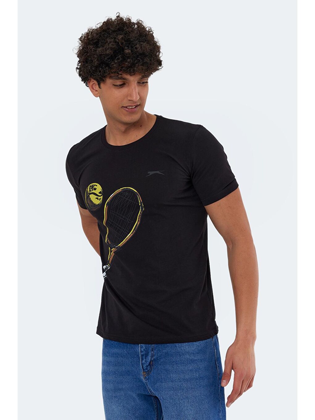 SLAZENGER Siyah KATONS Erkek T-Shirt Siyah - 2