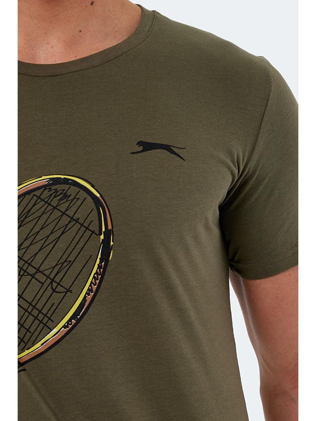 SLAZENGER Haki KATONS Erkek T-Shirt Haki - 3