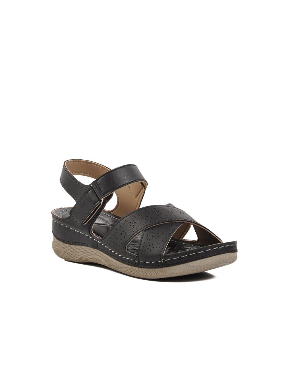 Adrasan Siyah Kadın Sandalet-2