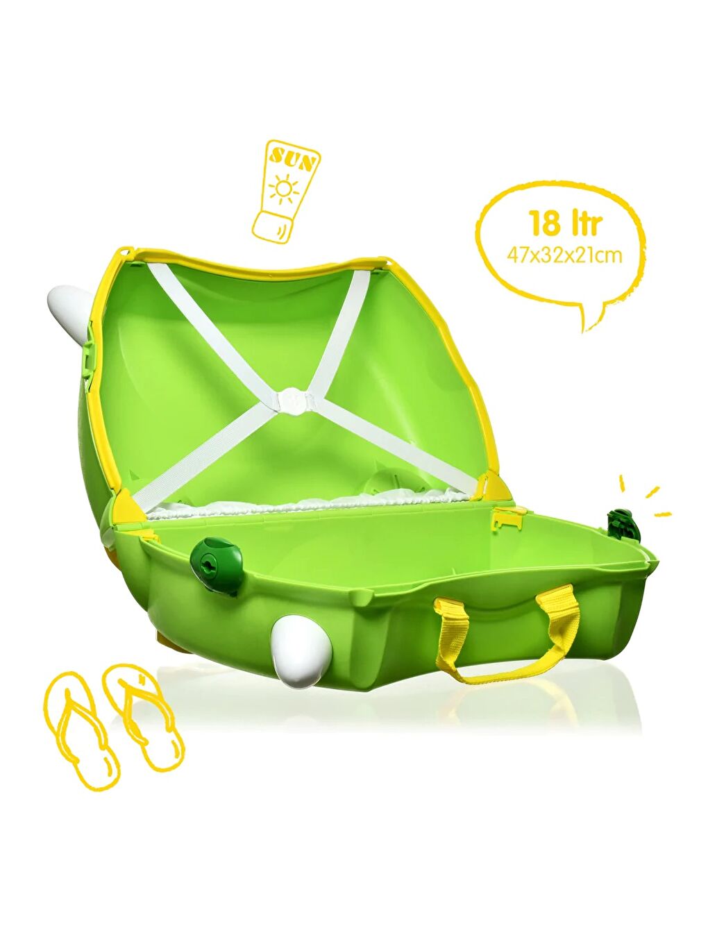 Trunki Karışık Çocuk Bavulu - Dinozor Dudley - 1