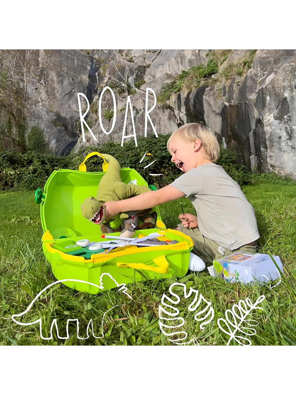 Trunki Karışık Çocuk Bavulu - Dinozor Dudley - 3