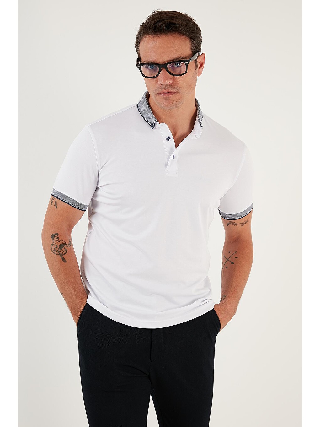 Lacivert Pamuklu Slim Fit Polo Tişört 646r4560-3
