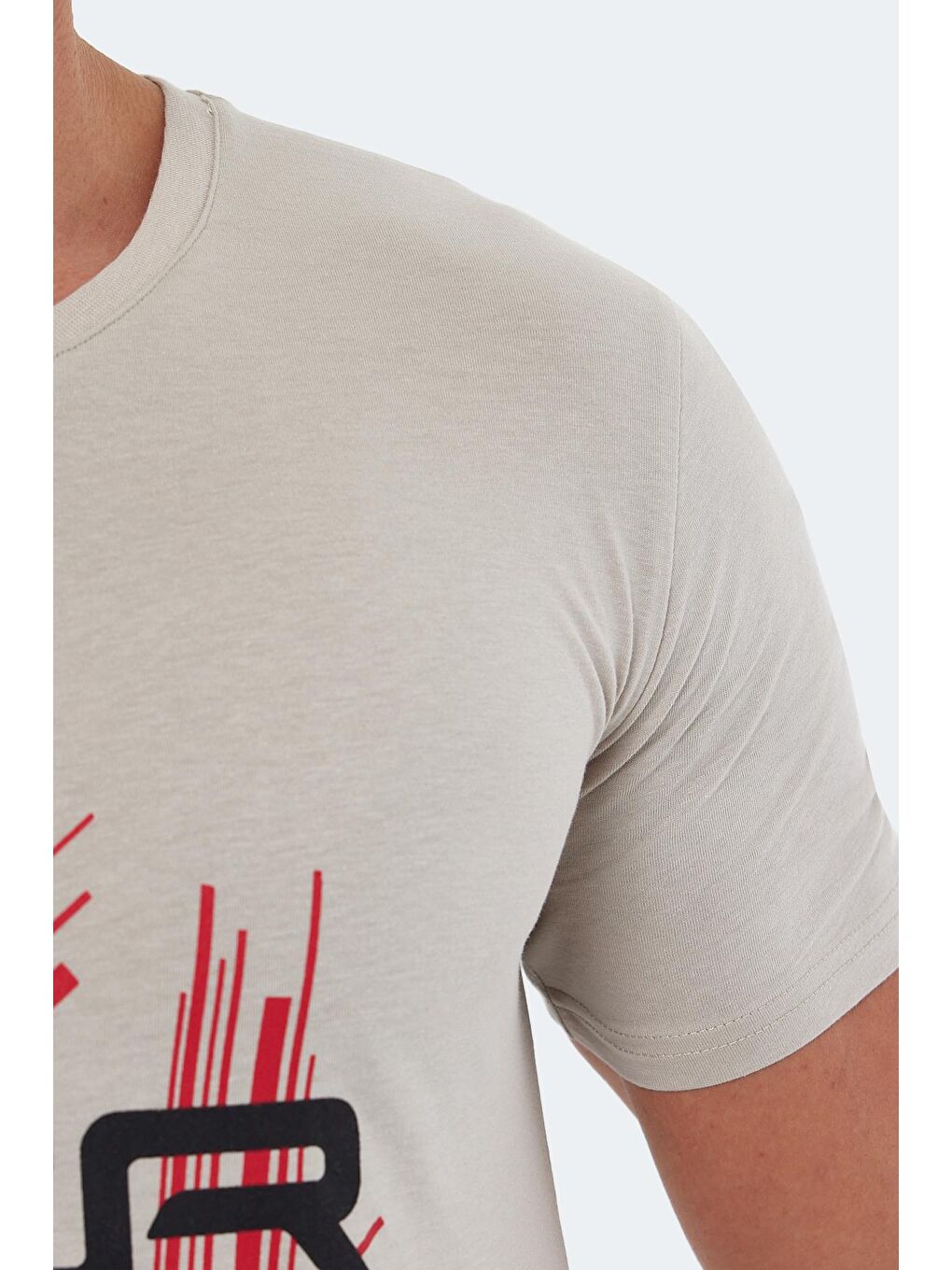 Bej KASUR Erkek Tişört Taş Gri-3