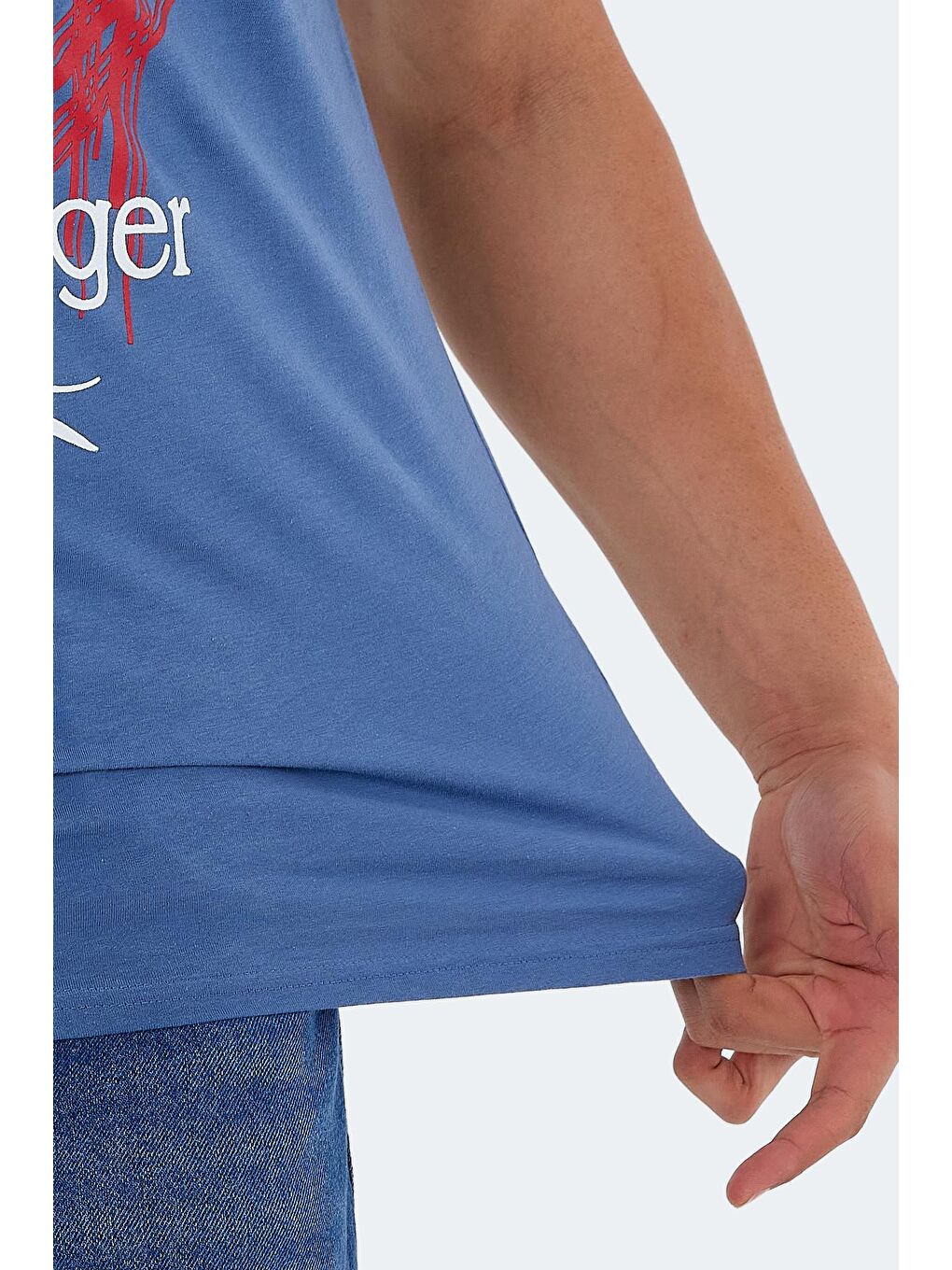 SLAZENGER İndigo KASUR Erkek T-Shirt Indigo - 3