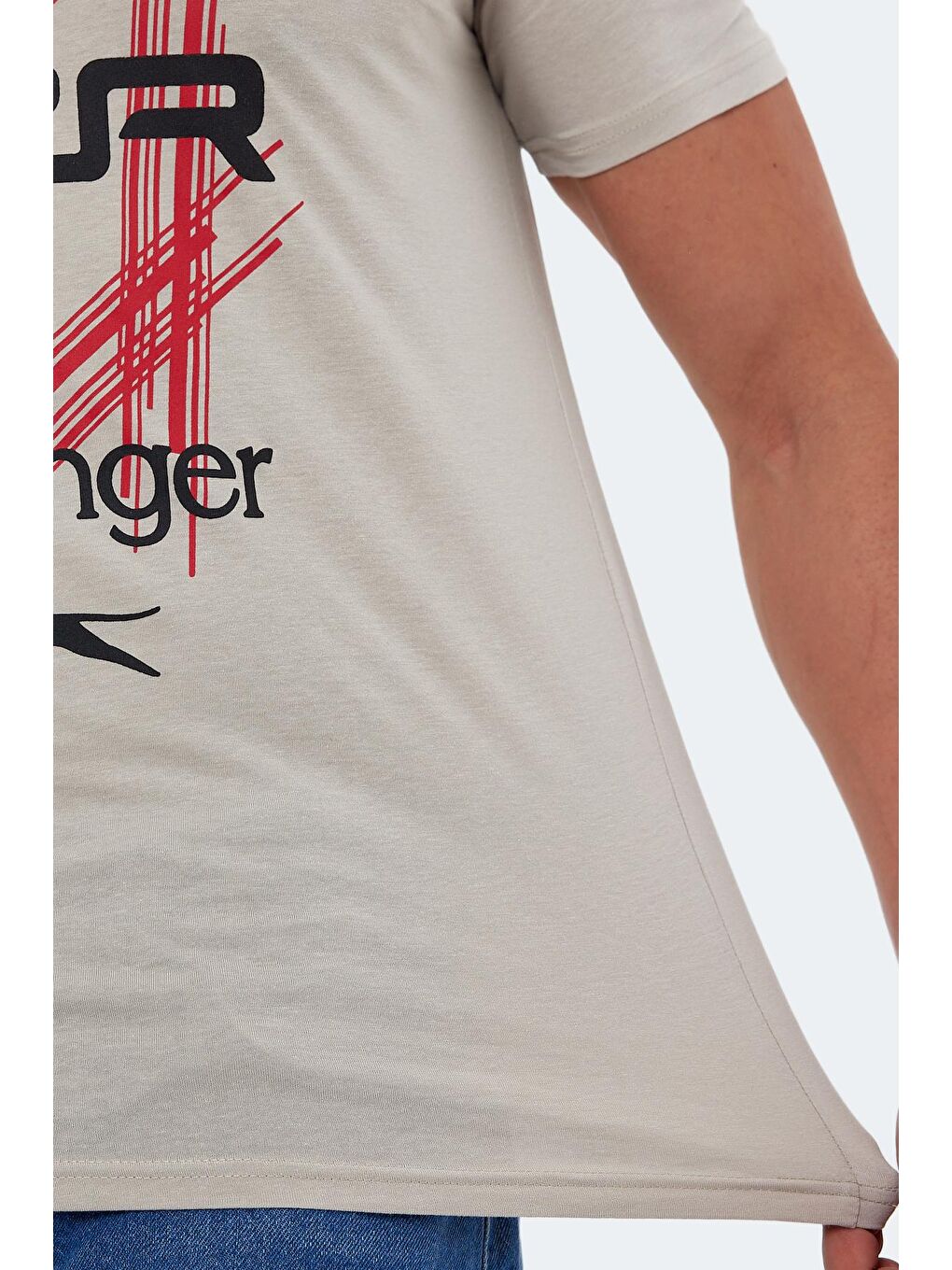 Bej KASUR Erkek Tişört Taş Gri-4