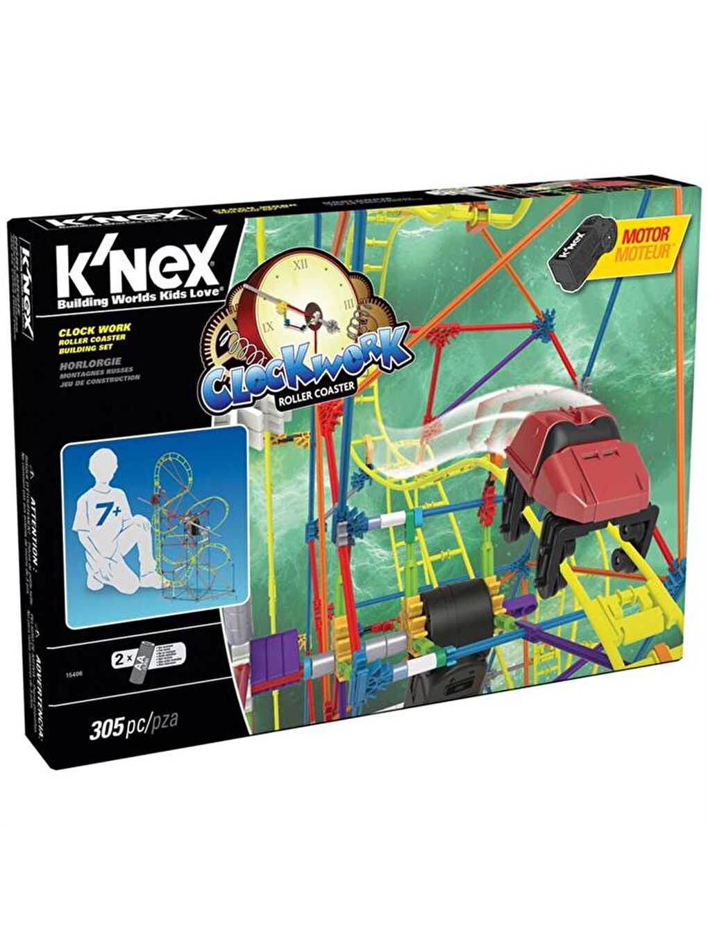 KNex Karışık K'Nex Clock Work Roller Coaster (Motorlu) Hız Treni