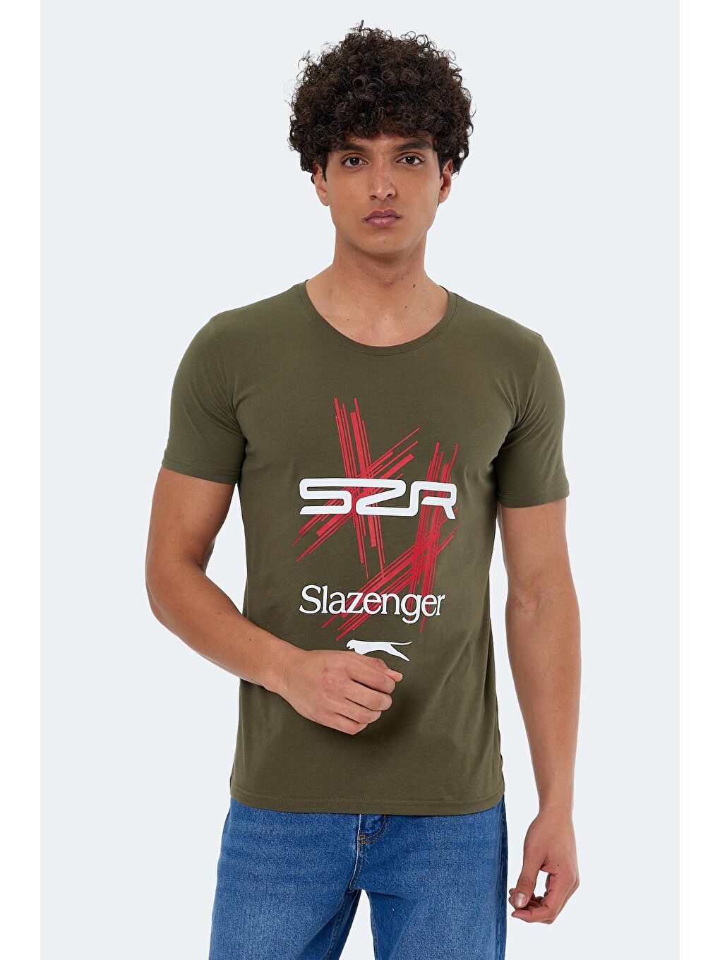 SLAZENGER Haki KASUR Erkek T-Shirt Haki