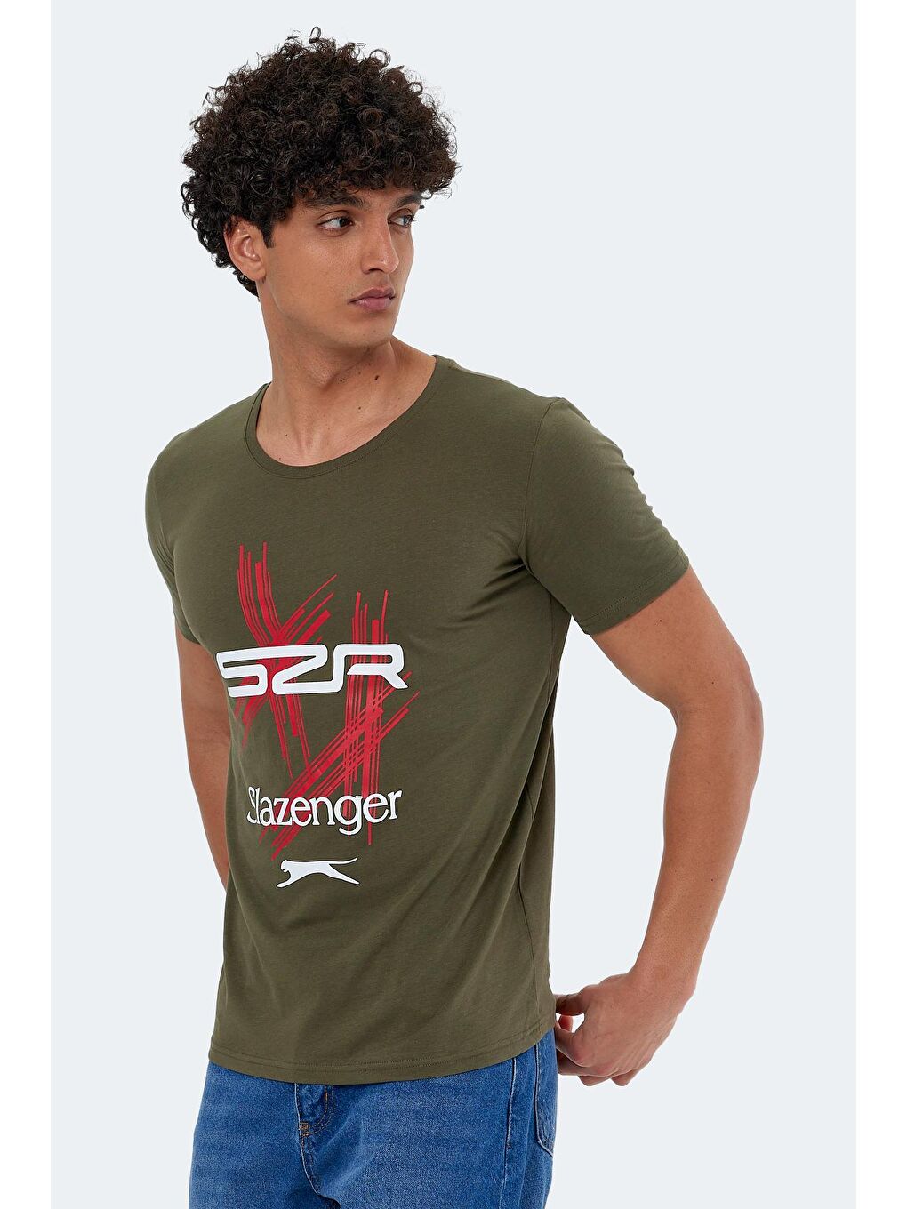 SLAZENGER Haki KASUR Erkek T-Shirt Haki - 2