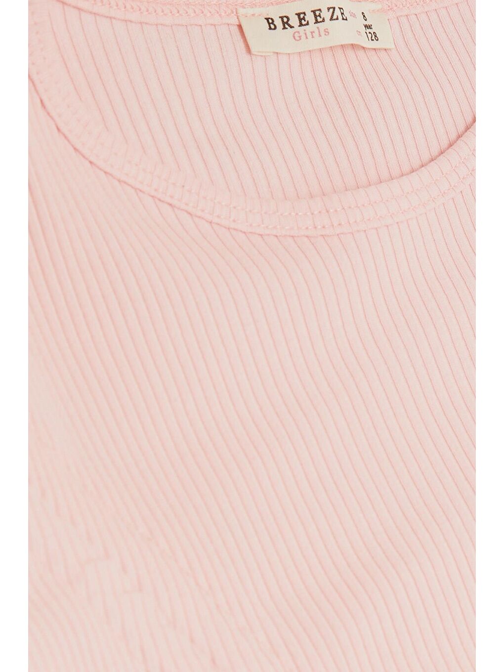 Kız Çocuk Uzun Kollu Tişört Büzgülü Pembe (8-14 Yaş)-2
