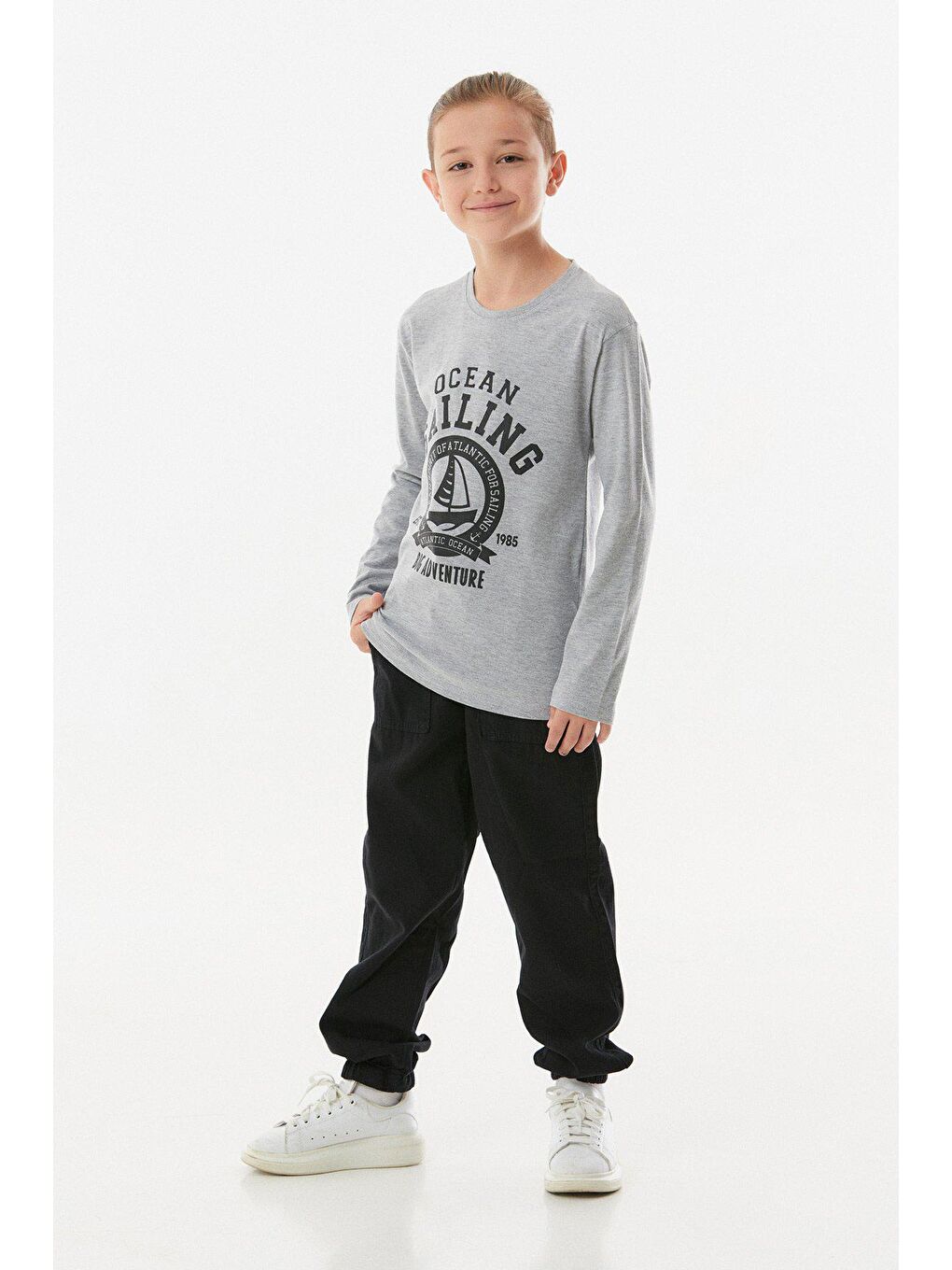 Gri Baskılı Bisiklet Yaka Erkek Çocuk Body-1