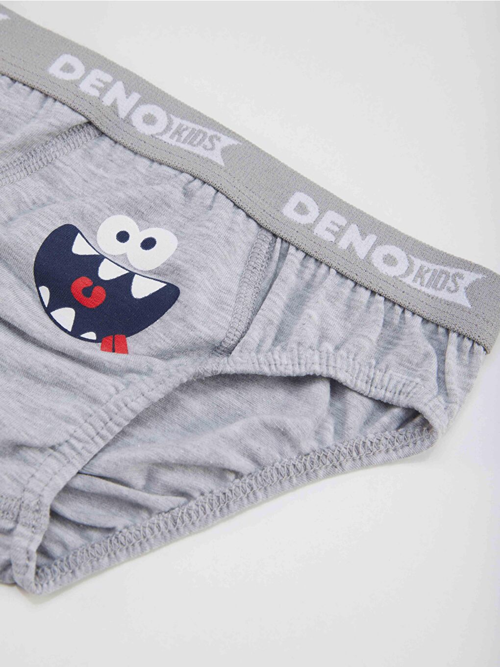 Denokids Karışık Erkek Çocuk Gri-Lacivert-Mavi 3 Adet Slip Takım - 2