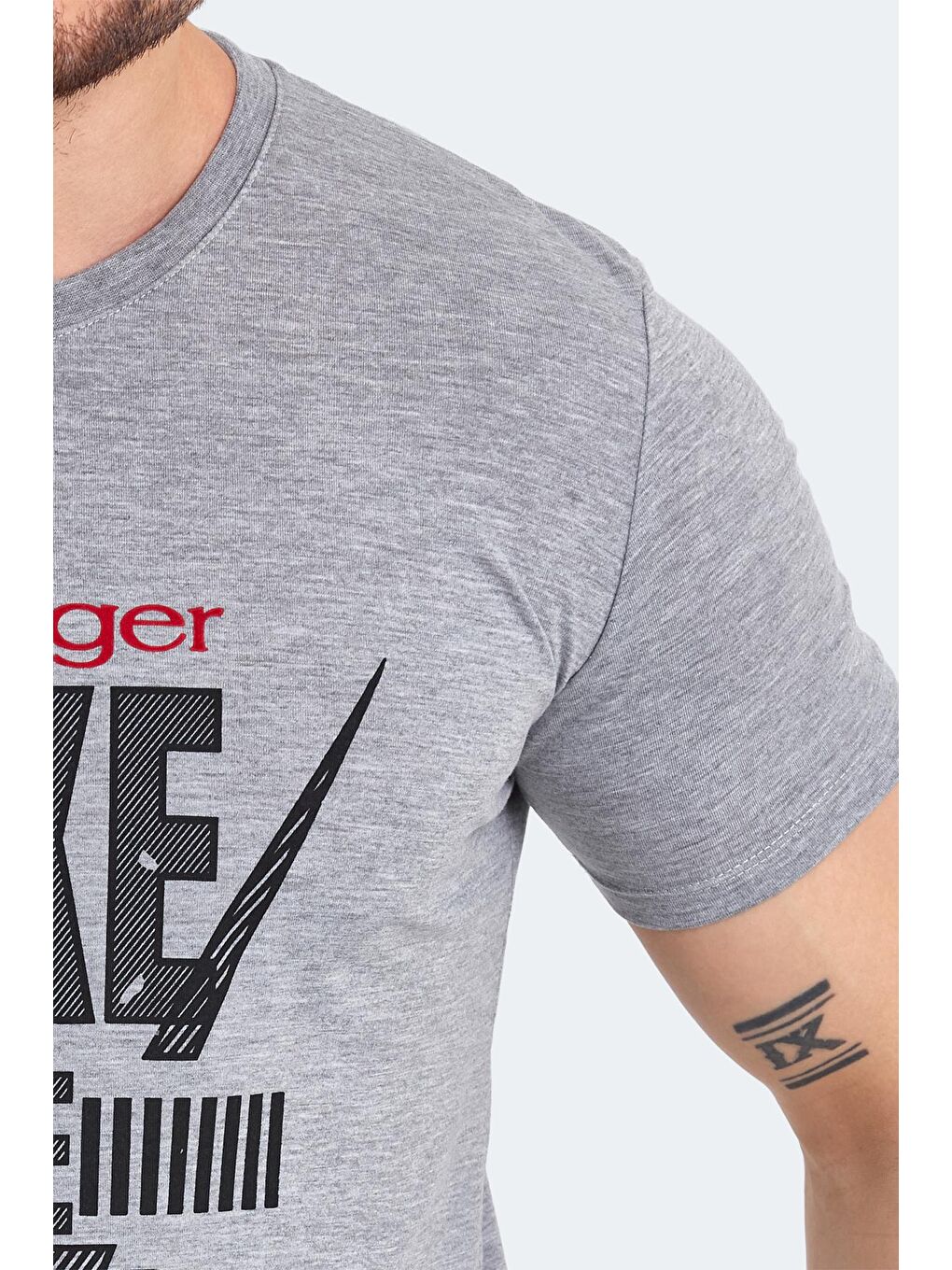 SLAZENGER Gri KASSIA Erkek T-Shirt Gri - 2