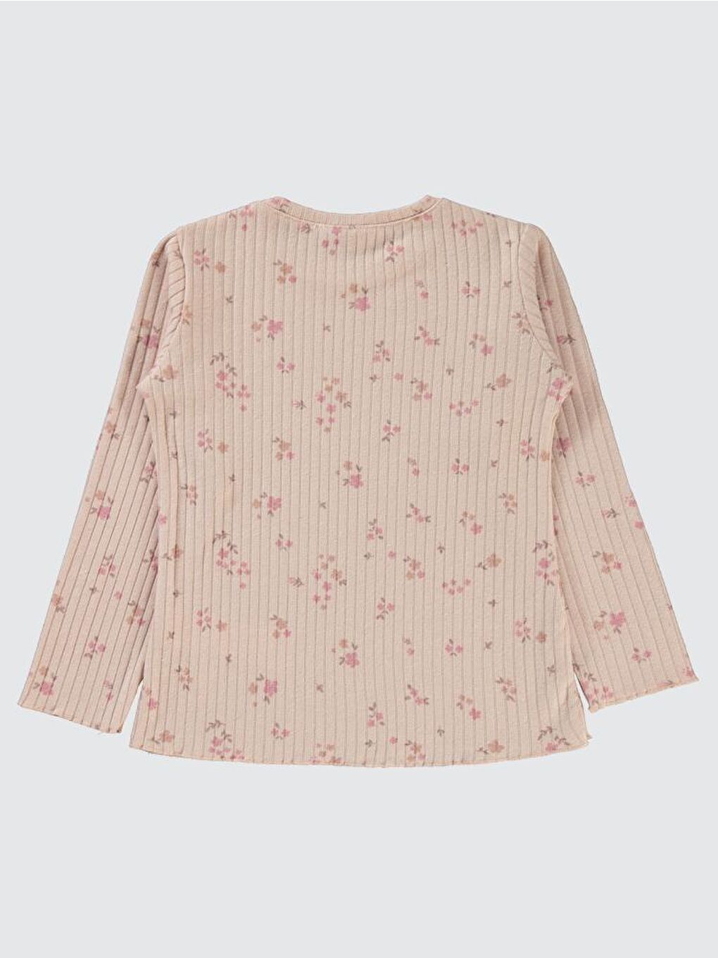 Pembe Girls Mini Yapraklı Çiçek Emp. 6-9 Yaş Sweatshirt - Pudra 9-10 Yaş-1