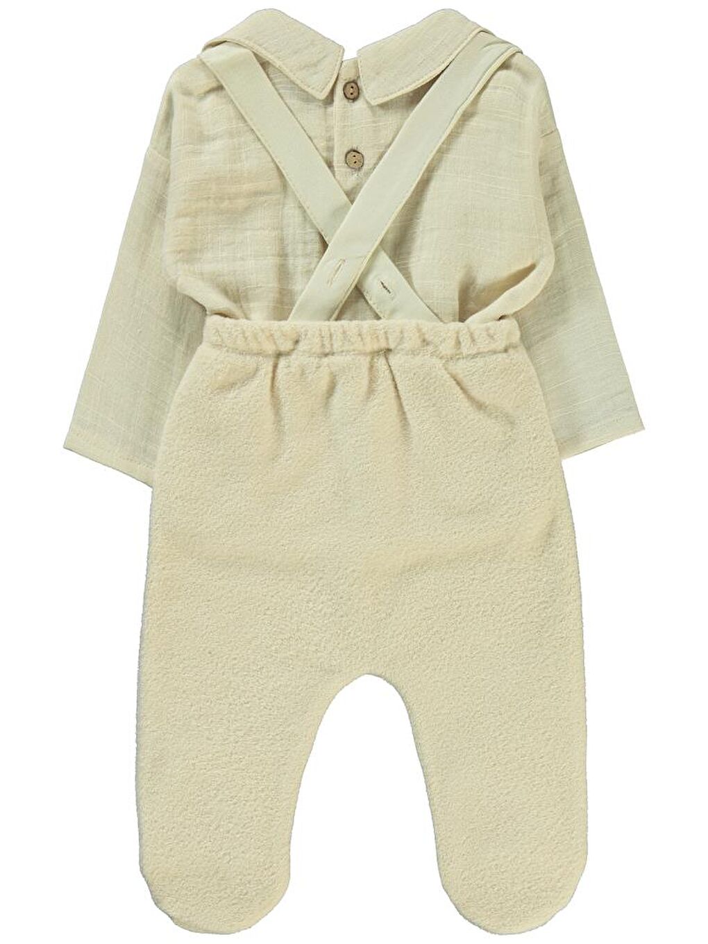 Baby Askılı 3-12 Ay Takım - Ekru 3-6 Ay