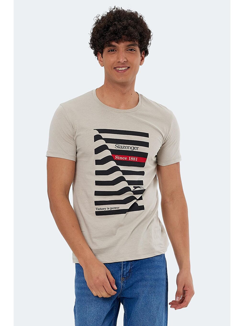 SLAZENGER Taş KATELL Erkek T-Shirt Taş Gri