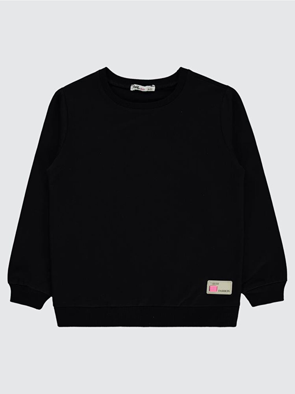 Girls Basic 6-9 Yaş Sweatshirt - Siyah 7-8 Yaş