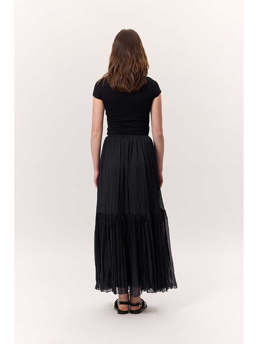 Crush Piliseli Uzun Etek Lacivert-6