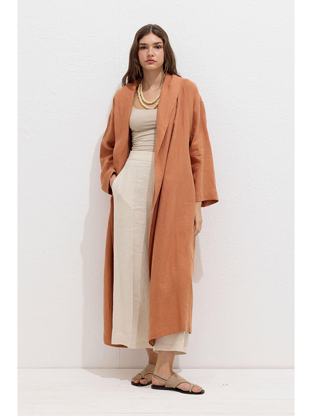 Kapüşonlu Ktrençkot Turuncu-1