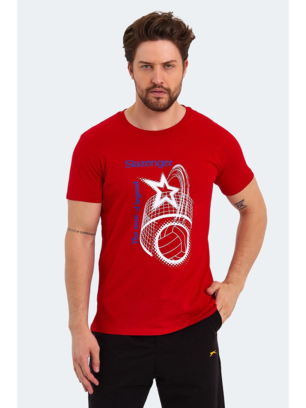 SLAZENGER Kırmızı KARNEN Erkek T-Shirt Kırmızı