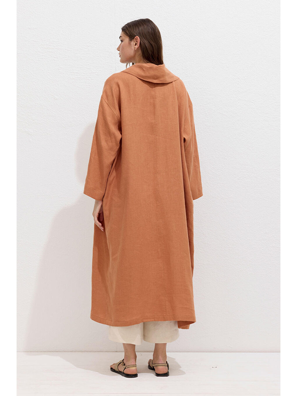 Kapüşonlu Ktrençkot Turuncu-5