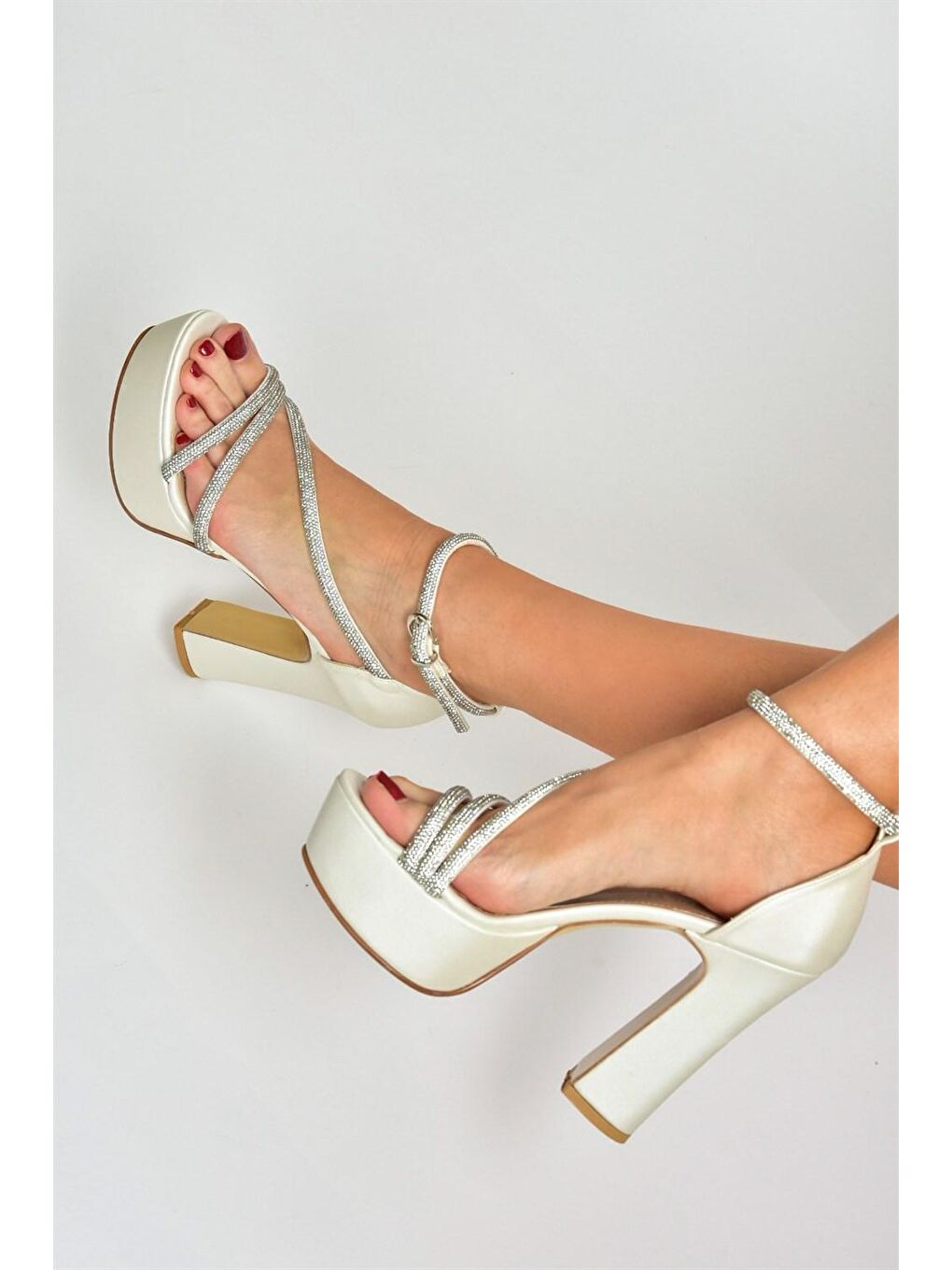 Ekru Kadın Abiye Ayakkabı M246053509-3
