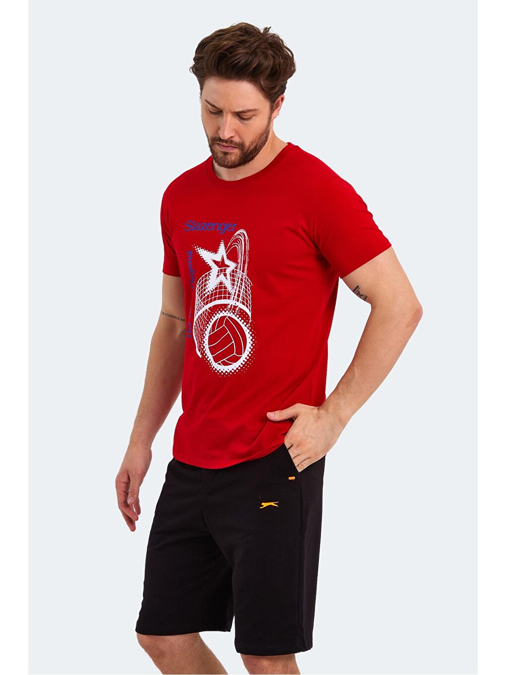 SLAZENGER Kırmızı KARNEN Erkek T-Shirt Kırmızı - 2