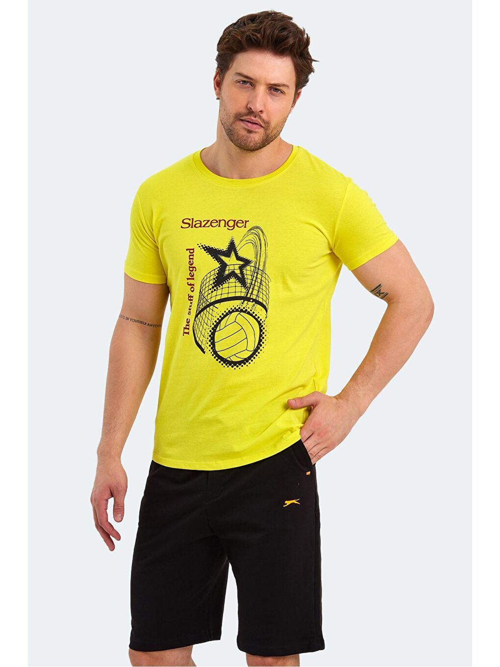 SLAZENGER Açık Sarı KARNEN Erkek T-Shirt Açık Sarı - 3