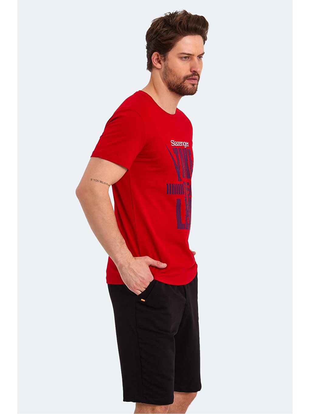 SLAZENGER Kırmızı KASSIA Erkek T-Shirt Kırmızı - 2