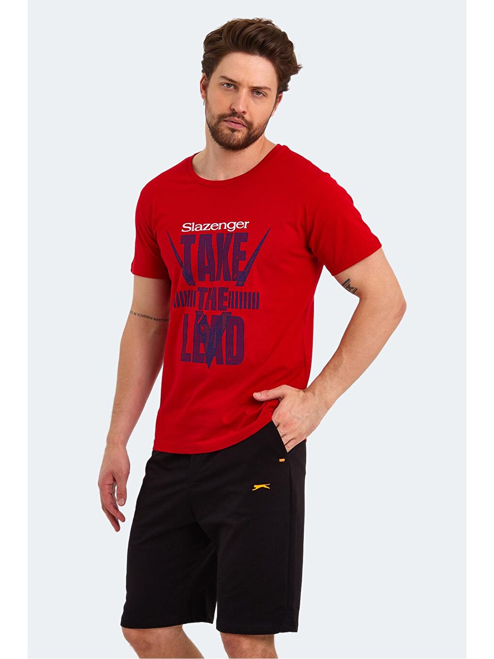 SLAZENGER Kırmızı KASSIA Erkek T-Shirt Kırmızı - 4