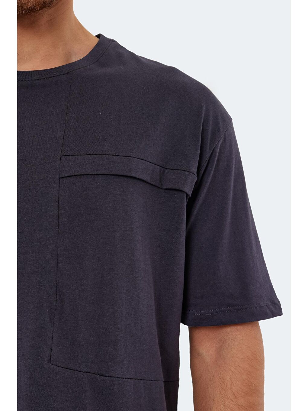 KAURI OVER Erkek %100 Pamuk Tişört Antrasit-4