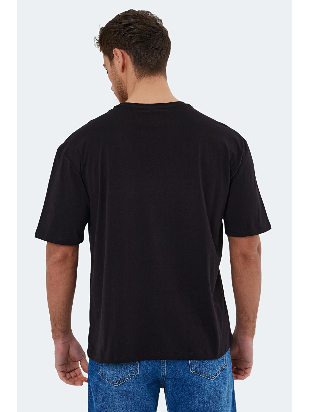 KAURI OveR Erkek %100 Pamuk Tişört Siyah-1