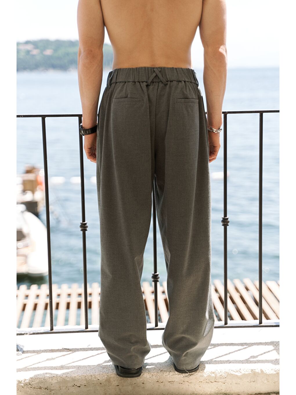 Gri Geaohrid Füme Erkek Pantolon-3