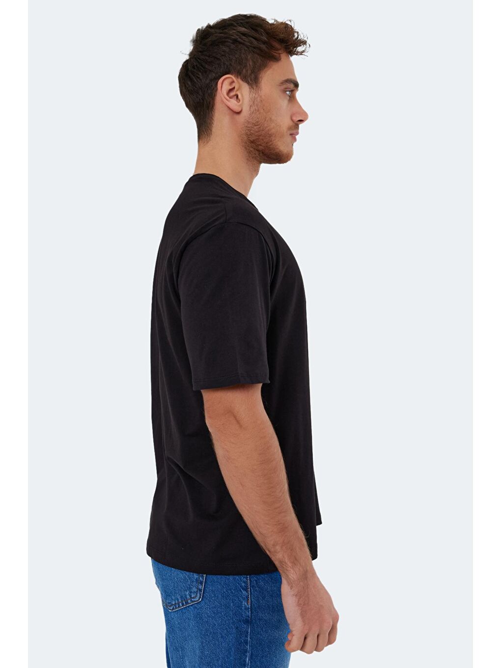 KAURI OveR Erkek %100 Pamuk Tişört Siyah-4