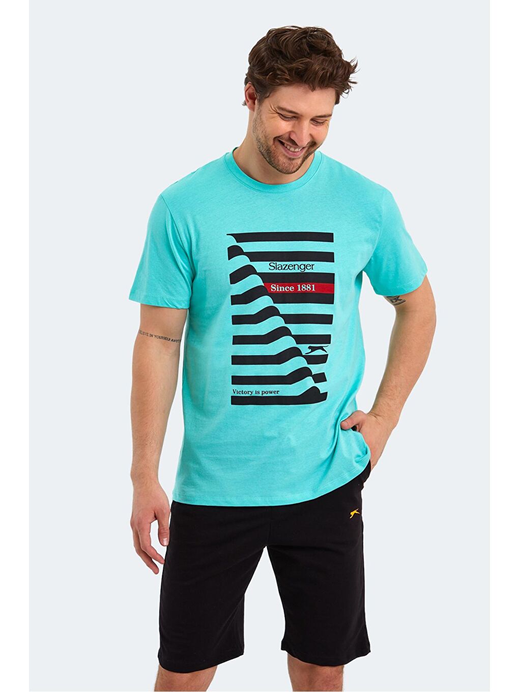 Yeşil KATELL OVER Erkek Tişört Nane-2