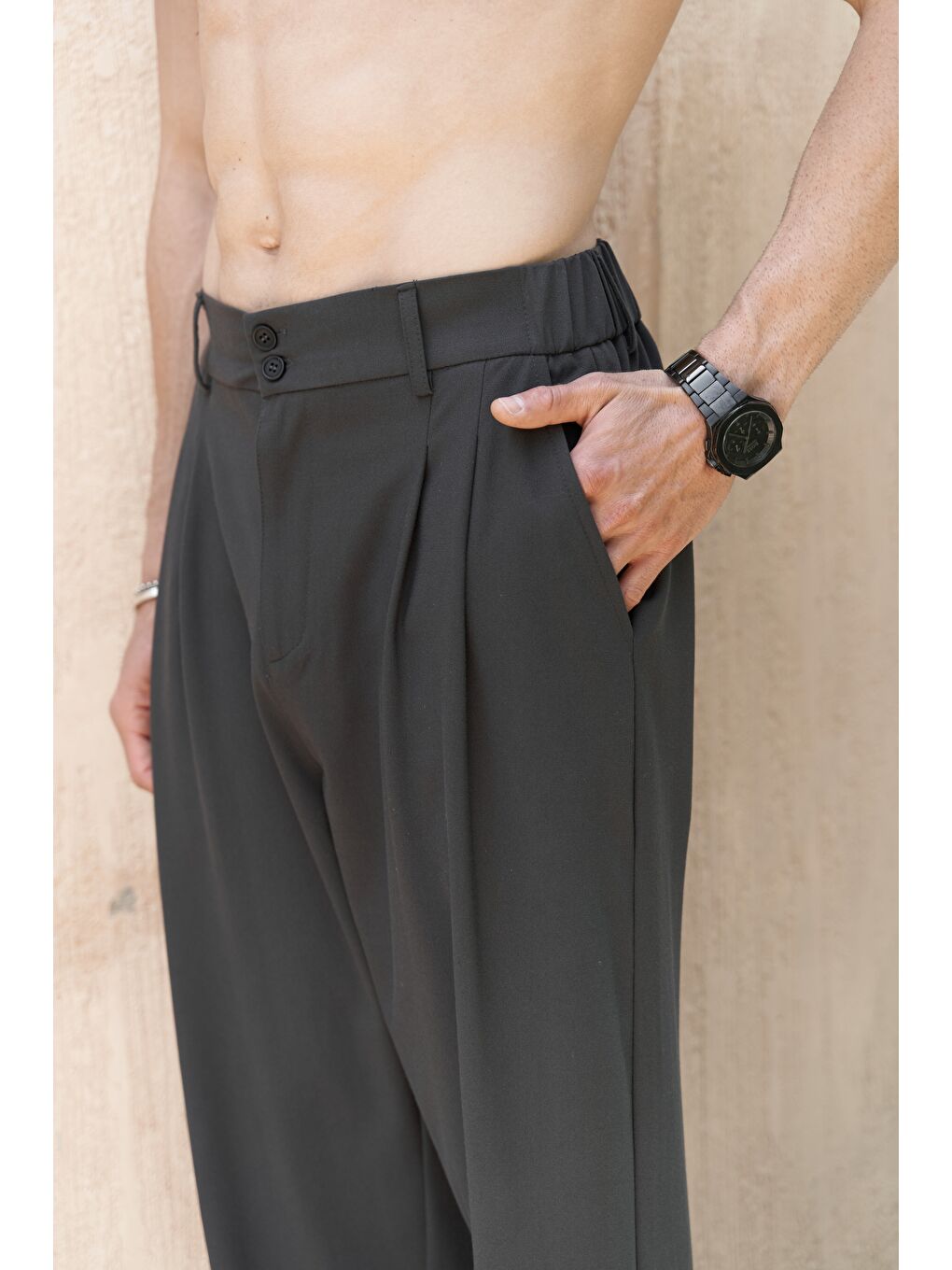 Geaohrid Siyah Erkek Pantolon-5