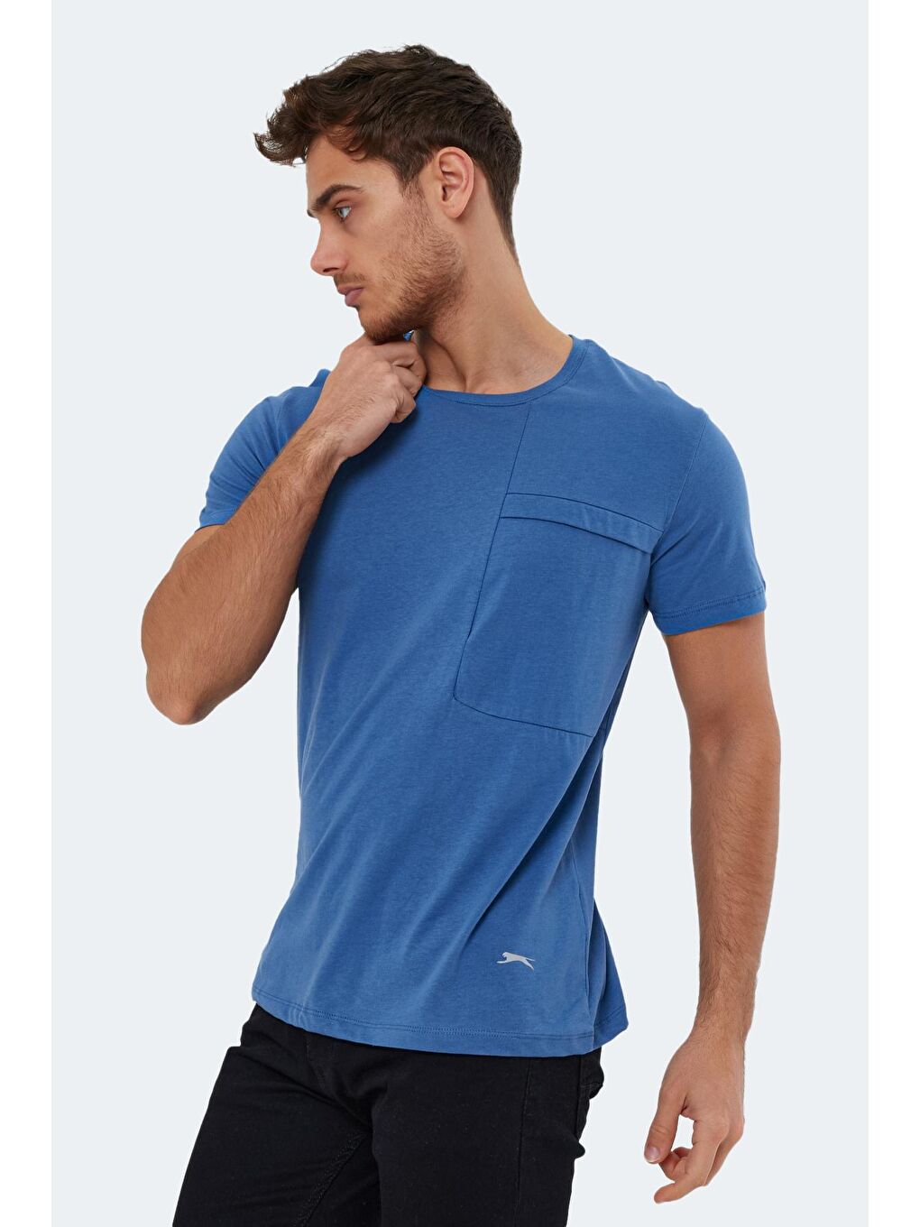 İndigo KAURI Erkek %100 Pamuk Tişört Indigo-2