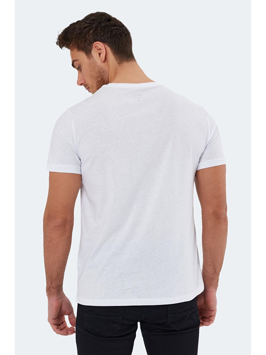 KAURI Erkek %100 Pamuk Tişört Beyaz-1