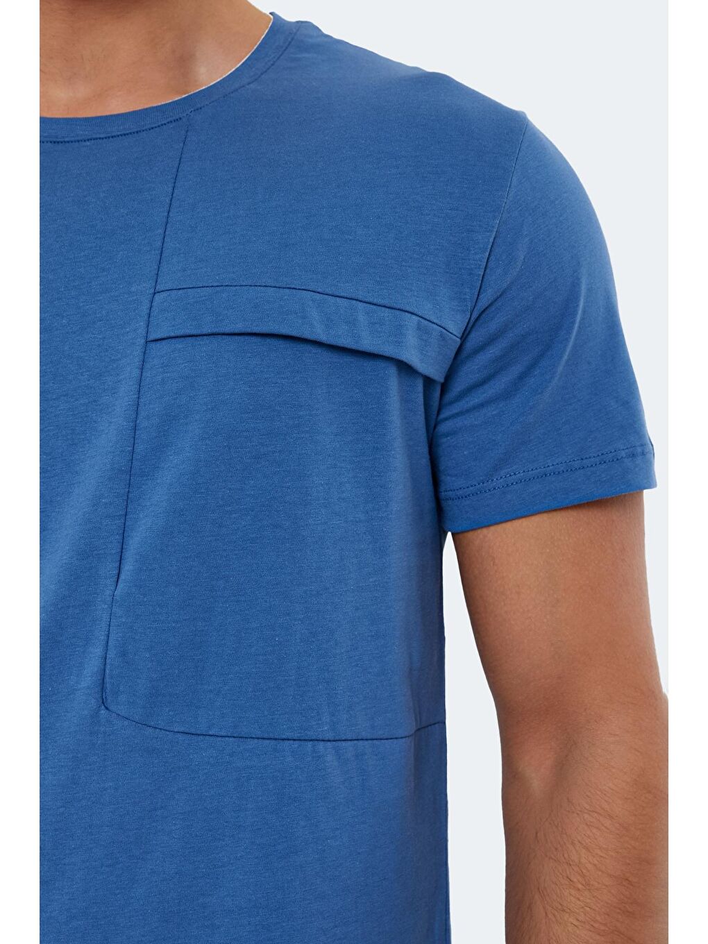 İndigo KAURI Erkek %100 Pamuk Tişört Indigo-3