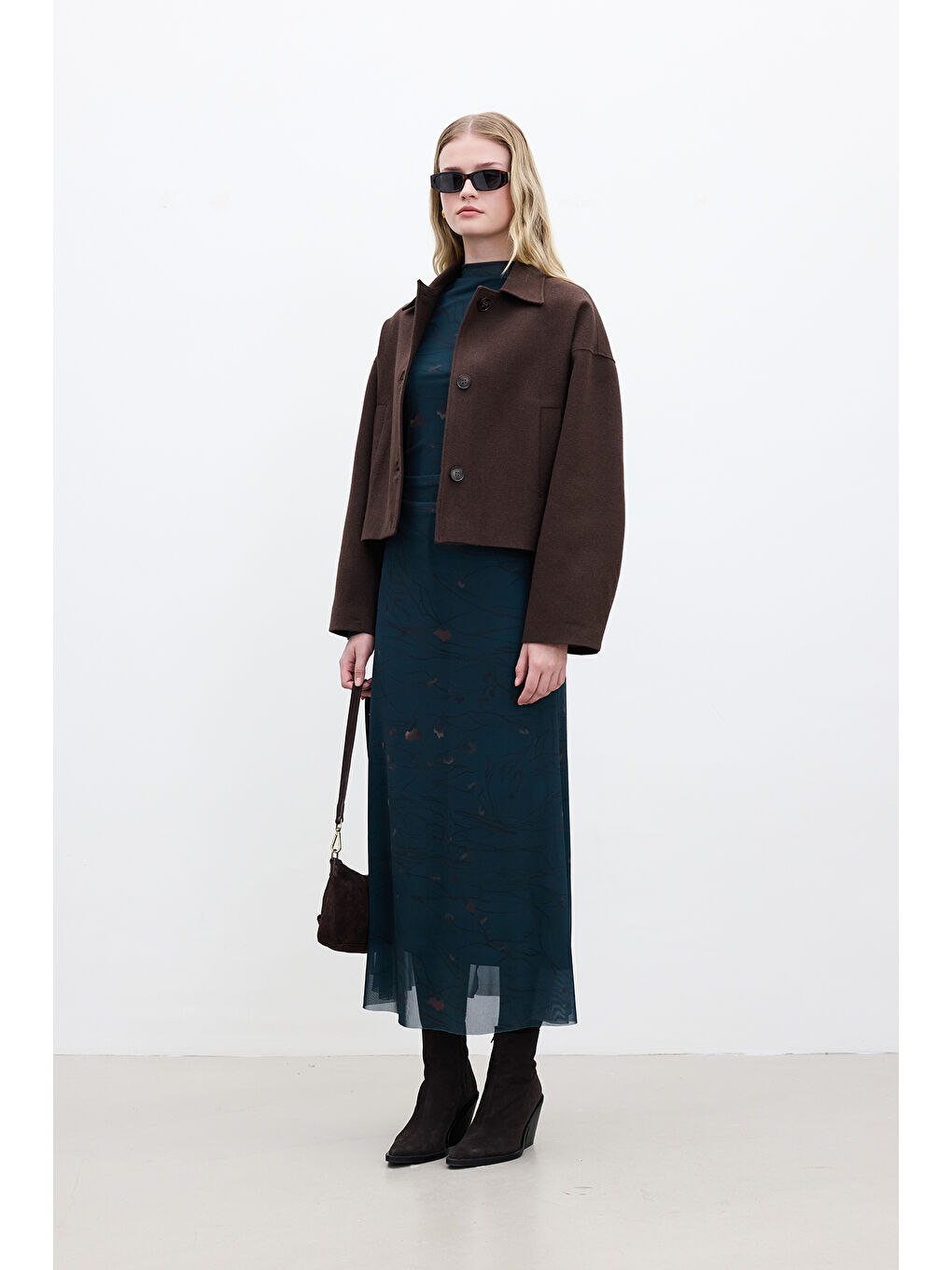 Dori Kısa Kaşe Kaban Kahverengi-6