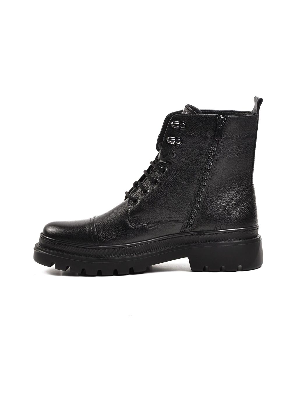 77184 Siyah İçi Polarlı Hakiki Deri Erkek Bot-1