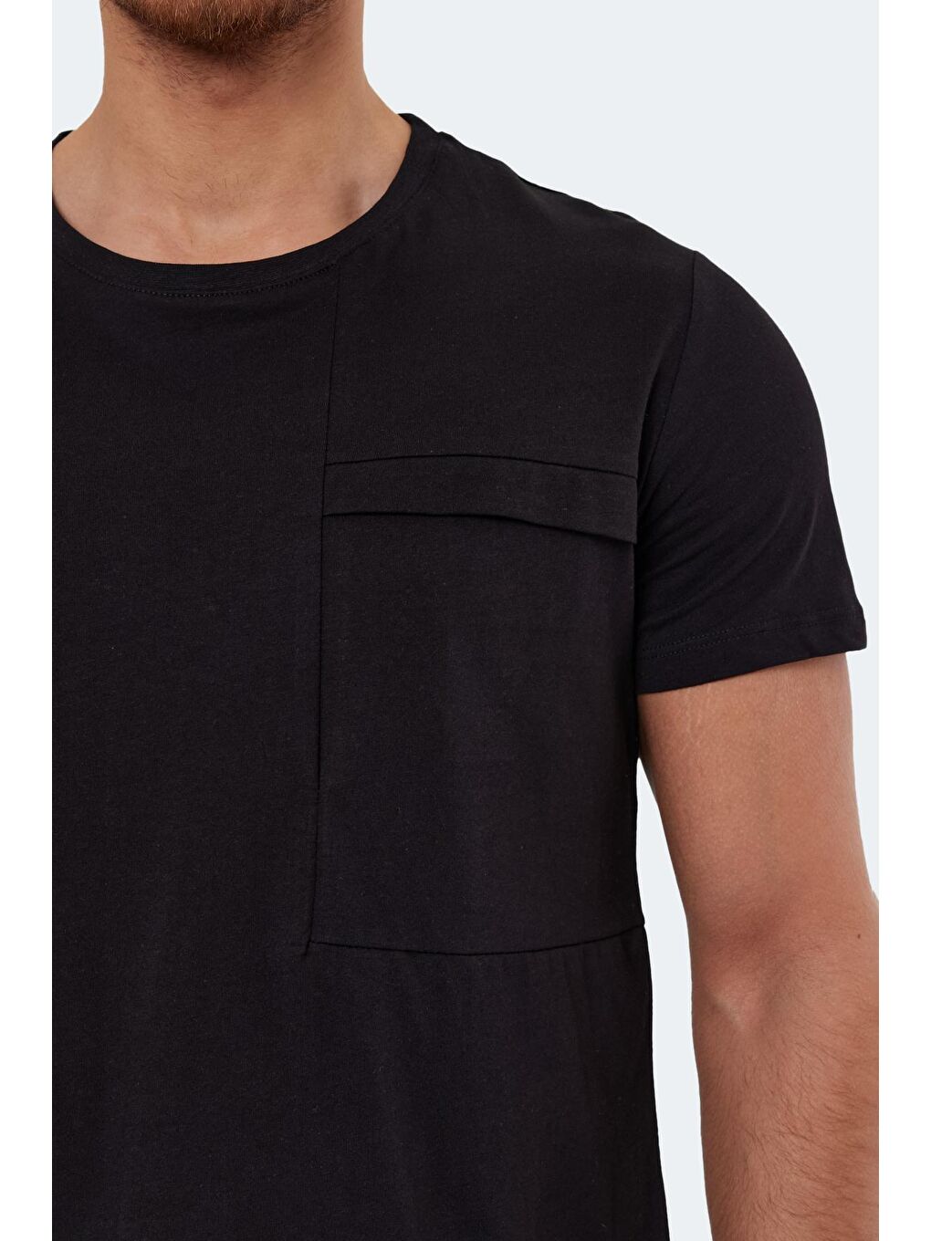 KAURI Erkek %100 Pamuk Tişört Siyah-3
