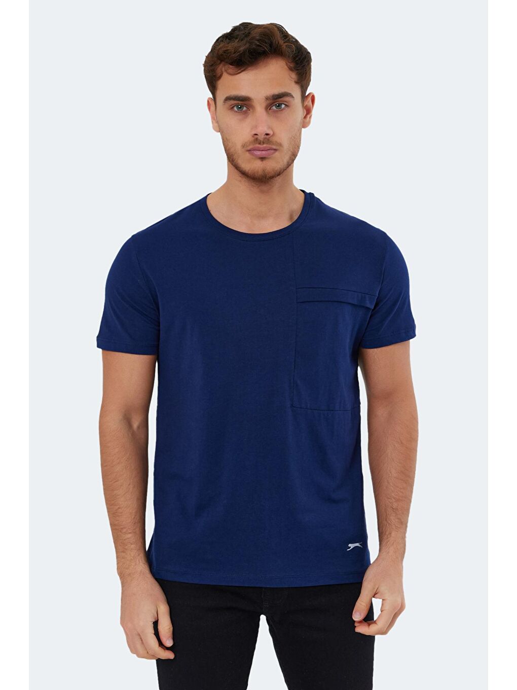 KAURI Erkek %100 Pamuk Tişört Lacivert