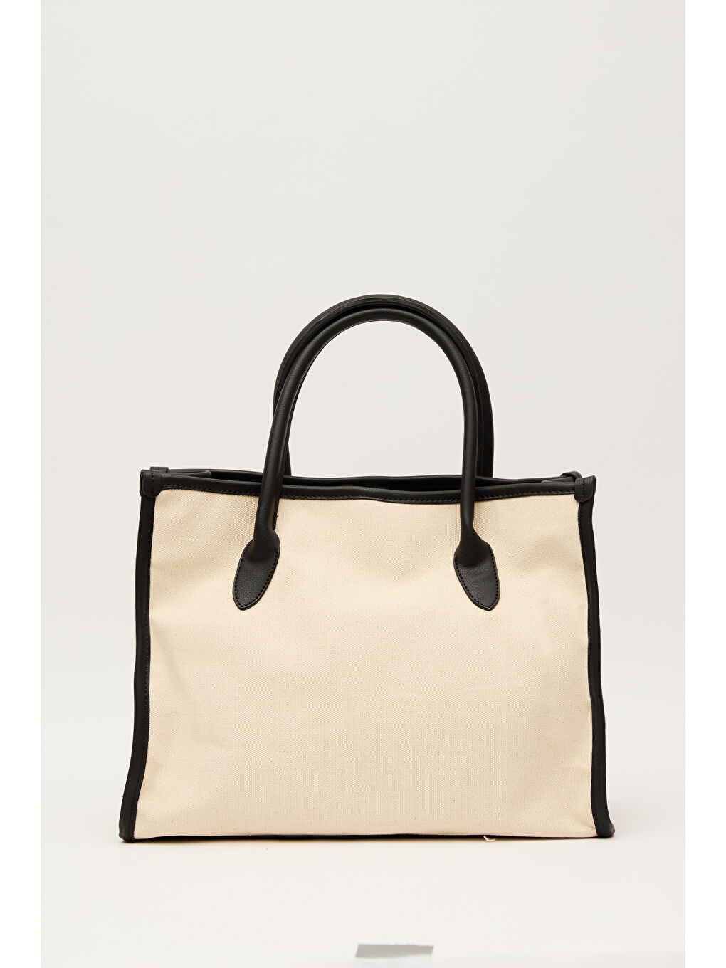 Naturel Kanvas Büyük Çanta Siyah-7