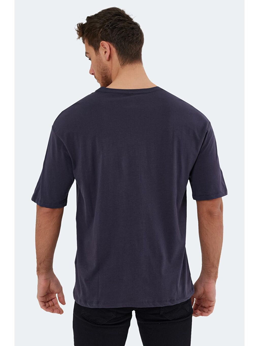 KAISER Erkek %100 Pamuk Tişört Antrasit-1