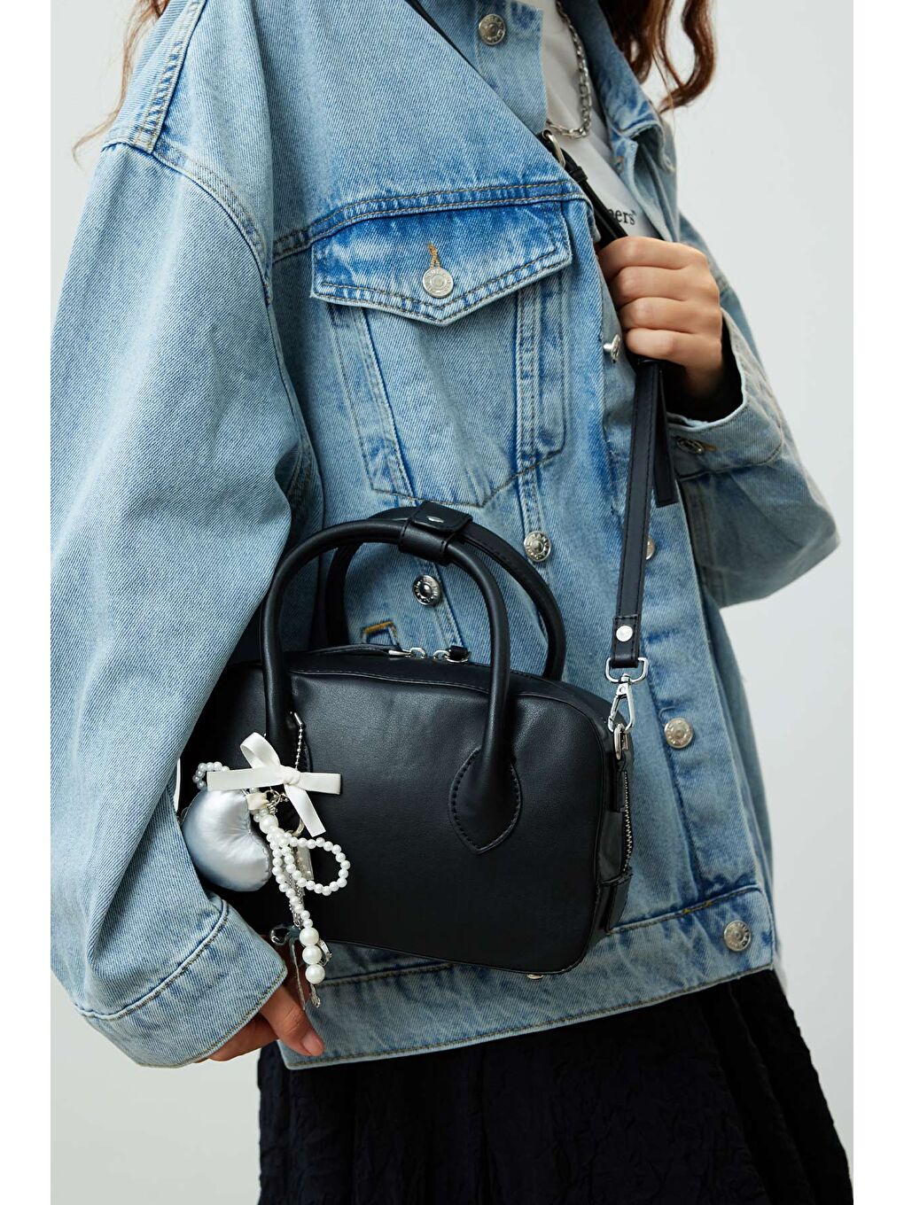 Ester Deri Kutu Çanta Siyah