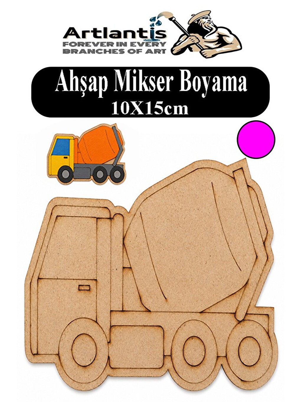 Ahşap Boyama Araçlar 1 Adet 10x15cm Taşıtlar Boyama Figürü Etkinlik Çoçuk Gelişim Motor Beceri Kreş
