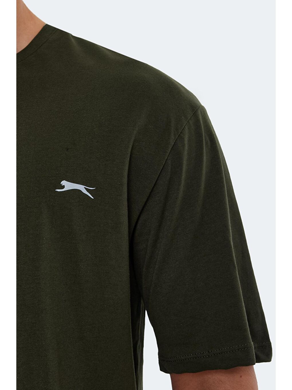 KAISER Erkek %100 Pamuk Tişört Koyu Yeşil-2