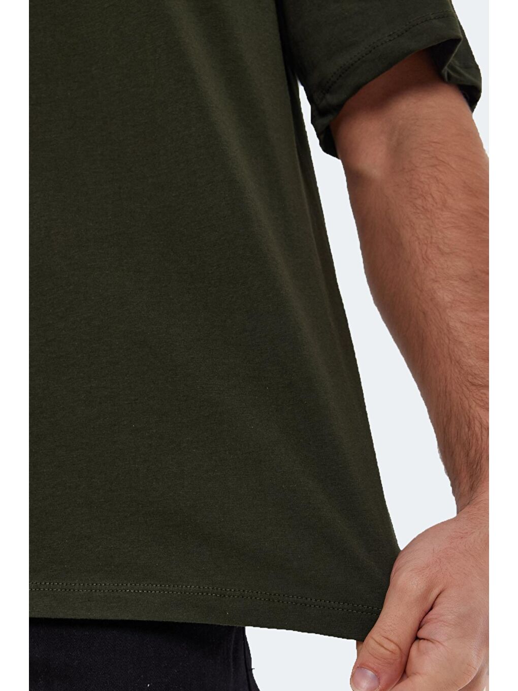 KAISER Erkek %100 Pamuk Tişört Koyu Yeşil-4